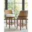 Palm Desert Swivel Upholstered Bar Stool-88394887-88394888