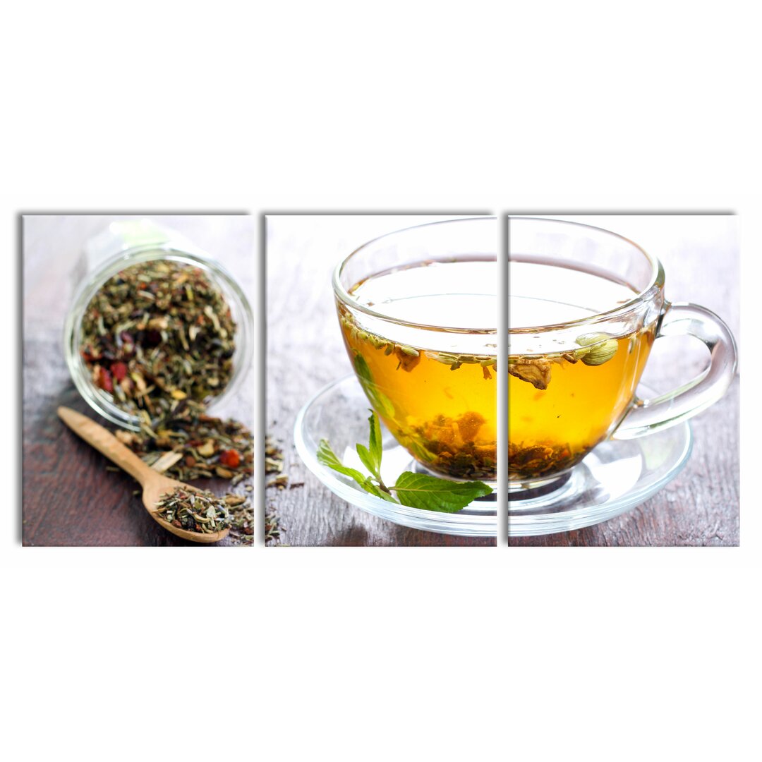 3-tlg. Leinwandbilder-Set Delightful Herbal Tea