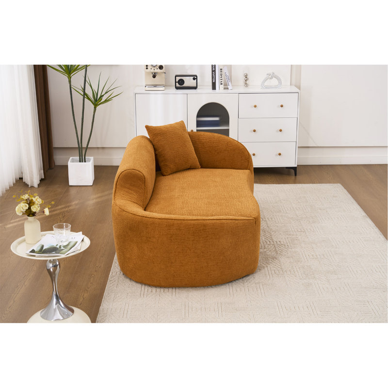 Chaise longue longue à compression Compression, Orange Chenille
