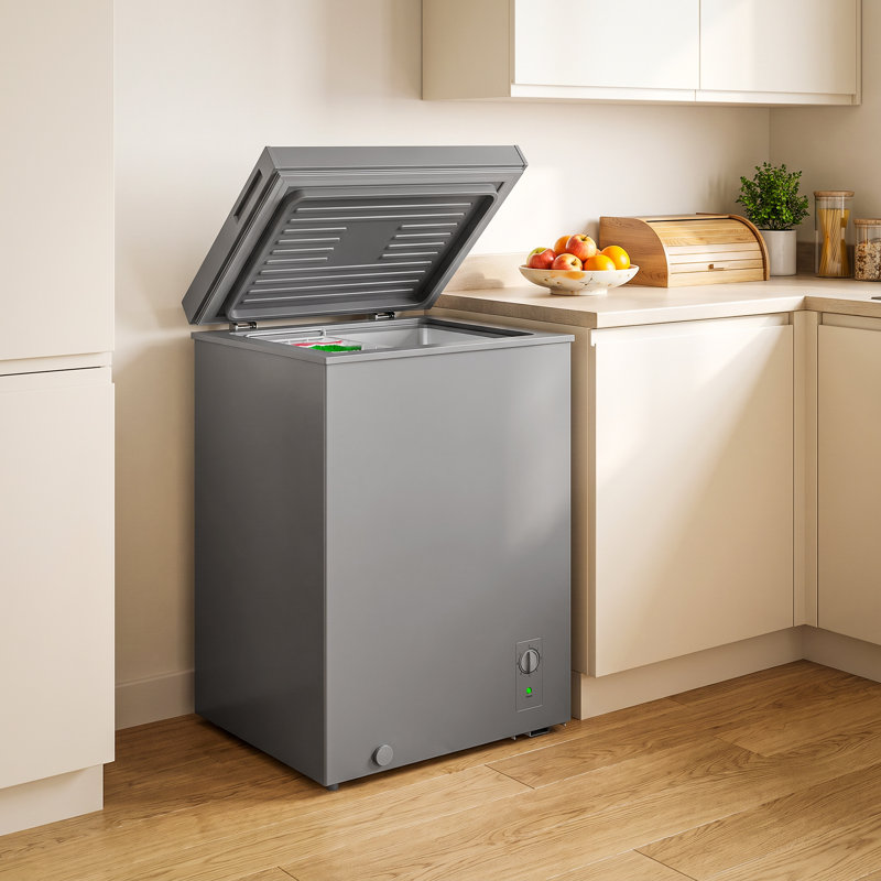 Mini-congélateur, congélateur coffre compact de 3,5 pi³, noir, Black