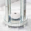 Table basse ronde ronde + ensemble de 2 tables de bout cylindriques en miroir