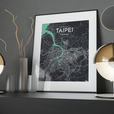 Taipei City Map In Dream - No Frame Print