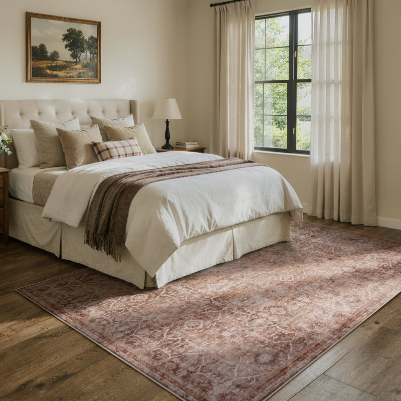 Tapis lavable rétro Tribal Cashmere, Rectangle 6 pi x 9 pi