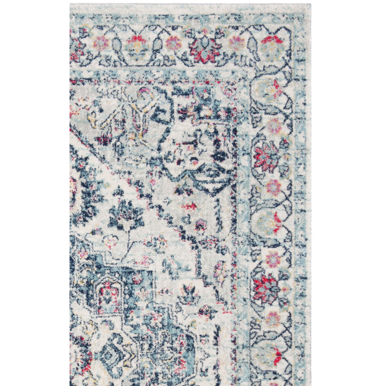 Christa Oriental Navy/Fuchsia/Ivory Area Rug