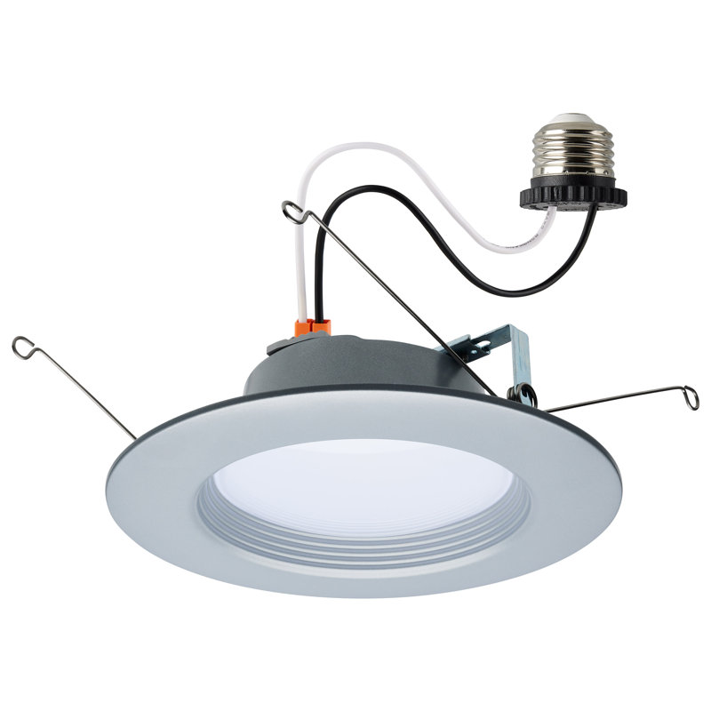 Ensemble d'éclairage encastré DEL 6 po, Nickel brossé