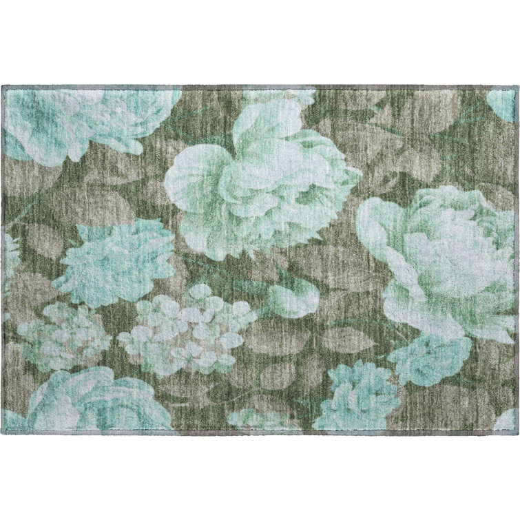 Premium Machine Washable Harjo AMF1561 Floral Rug