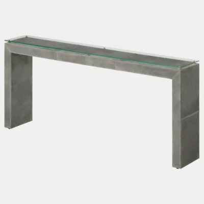 Console Posh - Suède 31 po x l 72 po x P 12 po