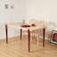 Table de salle à manger moderne pour 4 personnes, finition bourgogne et bois, 47,2 po x 29,5 po x 23,6 po | 100% panneau de particules enduit de mélamine, 1,2 po d'épaisseur | Pieds de serrage en acier durable, assemblage facile, conception élégante en paquet plat, idéal pour les espaces pour la maison et la salle à manger-73907053-73907063-73907058