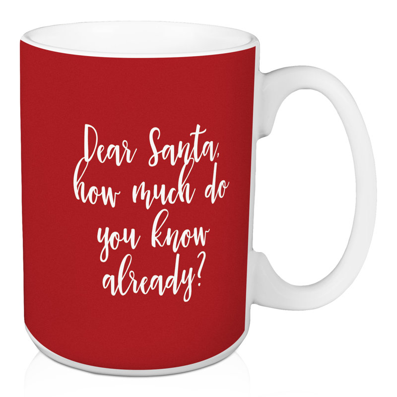 Grande tasse à café cher père noël HamLake, Rouge