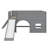 Low-Profile Wooden Loft Bed With Slide, Storage Shelves-991548753