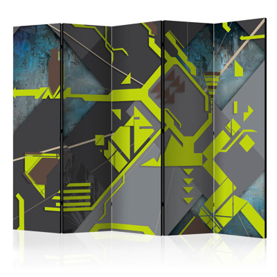 225cm W x 172cm H 5 - Panel  One Sided Room Divider Folding Room Divider