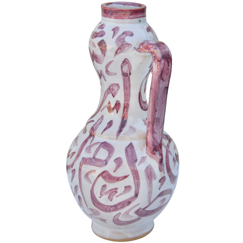 Vase décoratif en céramique fabriqué à la main de style milieu du 20e siècle