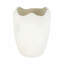 12" Abstract Textured Terracotta Vase, Ivory-1640247994