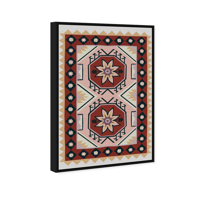 Daylight Damask Print by Oliver Gal, 55"H x 37"W, Black Floater Frame