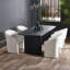48cm H Polyester Upholstered Full Back Accent in Cream