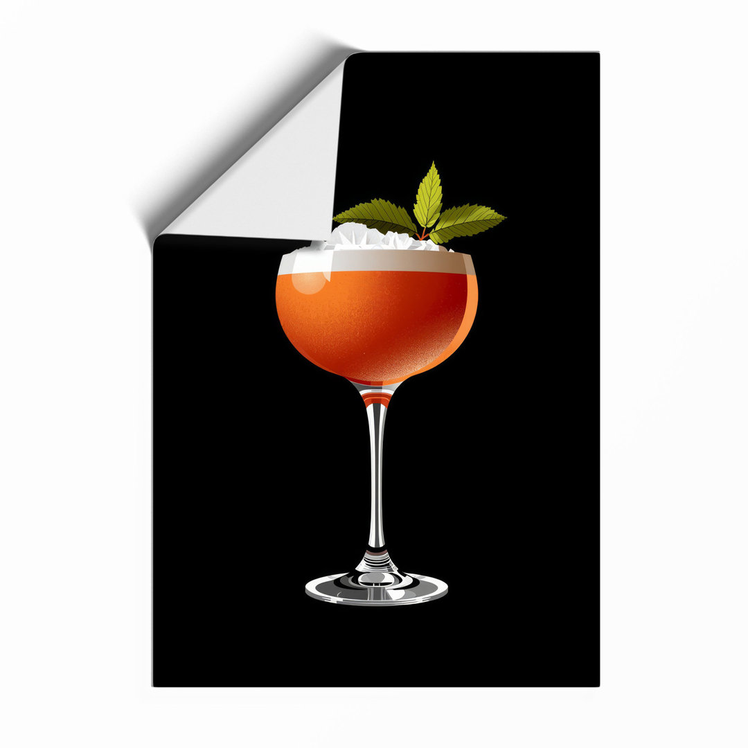 Amber Cocktail Modern Framed Art Print