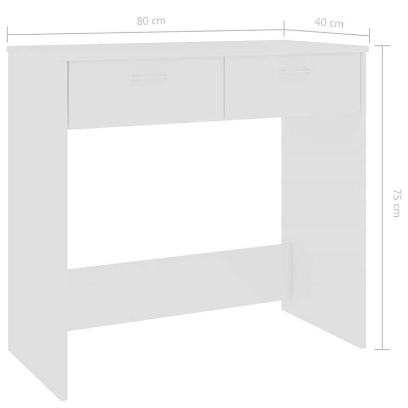 Bureau Bureau d'ordinateur Bureau à domicile Table de travail en bois d'ingénierie, Blanc