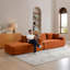 Canapé modulaire Boneless de 105 po, canapé modulaire Cloud avec assise profonde, canapé modulaire moderne en L avec méridienne
