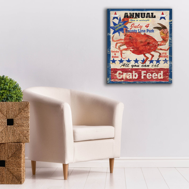 «Crab Nour» par Fiona Stokes-Gilbert, art mural sur toile, H 30 po x l 26 po x P 1,5 po