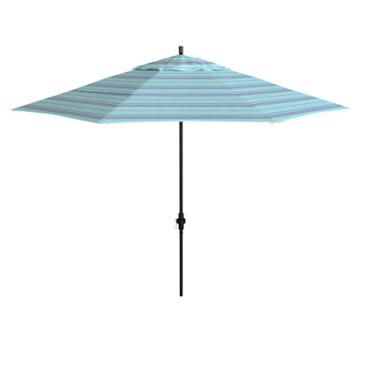 Parasol de patio noir mat 11 pi
