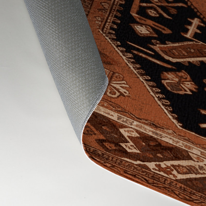 Tapis turc intérieur et extérieur brun, Rectangle 5 pi x 7 pi