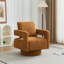 Fauteuil d'appoint pivotant revêtu de tissu bouclé-112730292