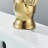 Vessel Sink Bathroom Faucet Gold Swan Single Hole Single Handle Spout Bowl Faucets Body Supply Line Lead-Free