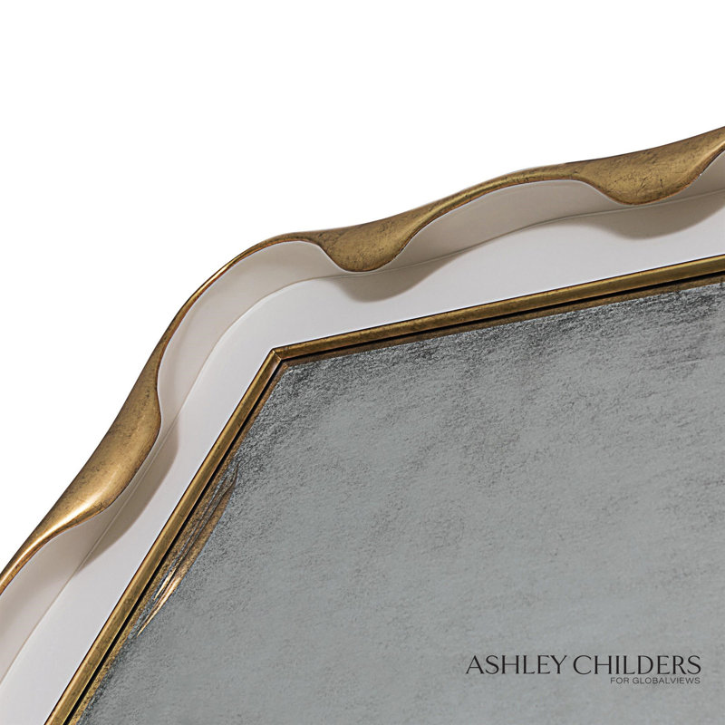 Venus Leaning Mirror, Cream/Gold