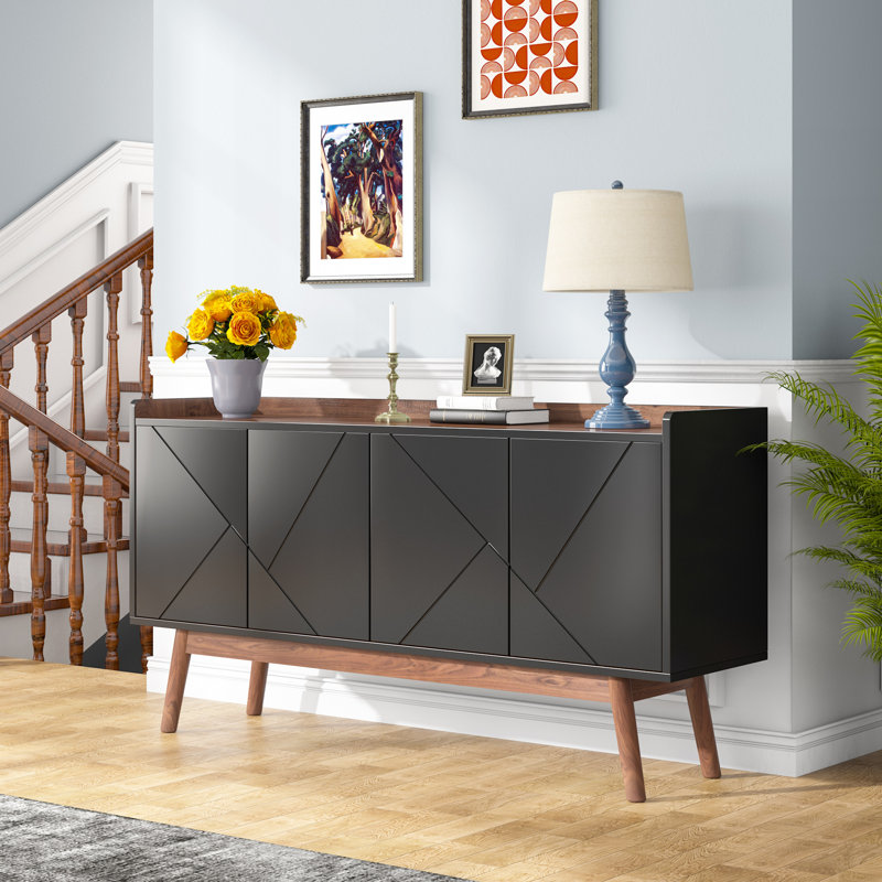 Jahdae 55.11'' Sideboard, Brown/Black