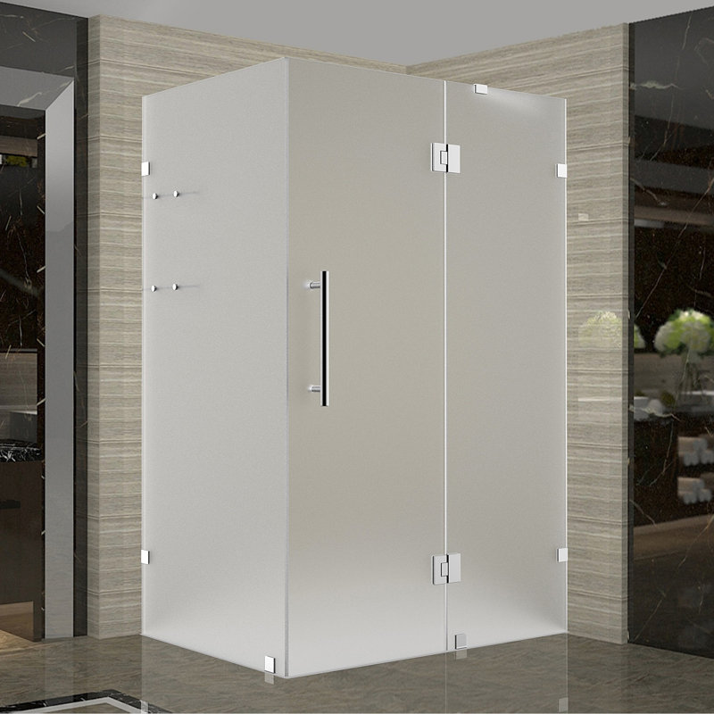 Avalux GS 33" x 72" Rectangle Hinged Shower Enclosure, Chrome