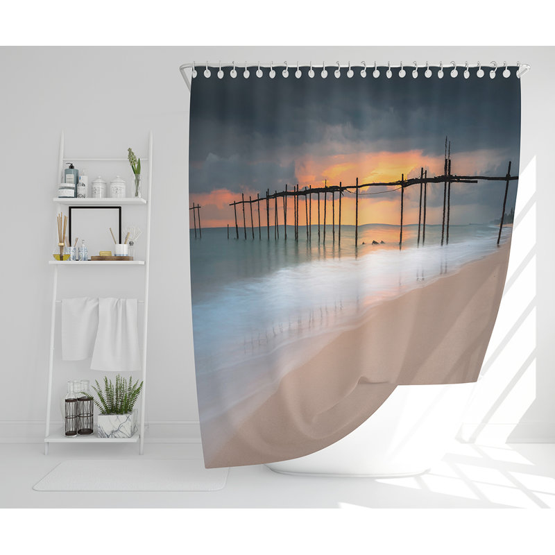 Ellani 13 Piece Polyester Shower Curtain Set