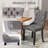 Velvet Upholstered Nailhead Dining Chairs Side Chairs Set of 6-1201194232