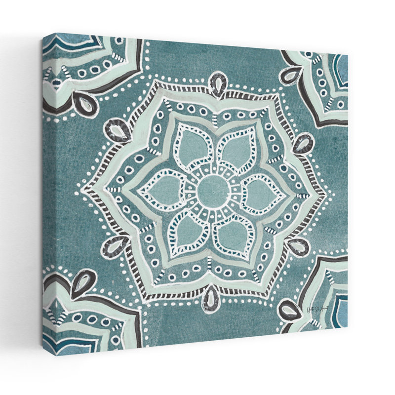 Étoile mandala III, art floral, H 18 po x l 18 po
