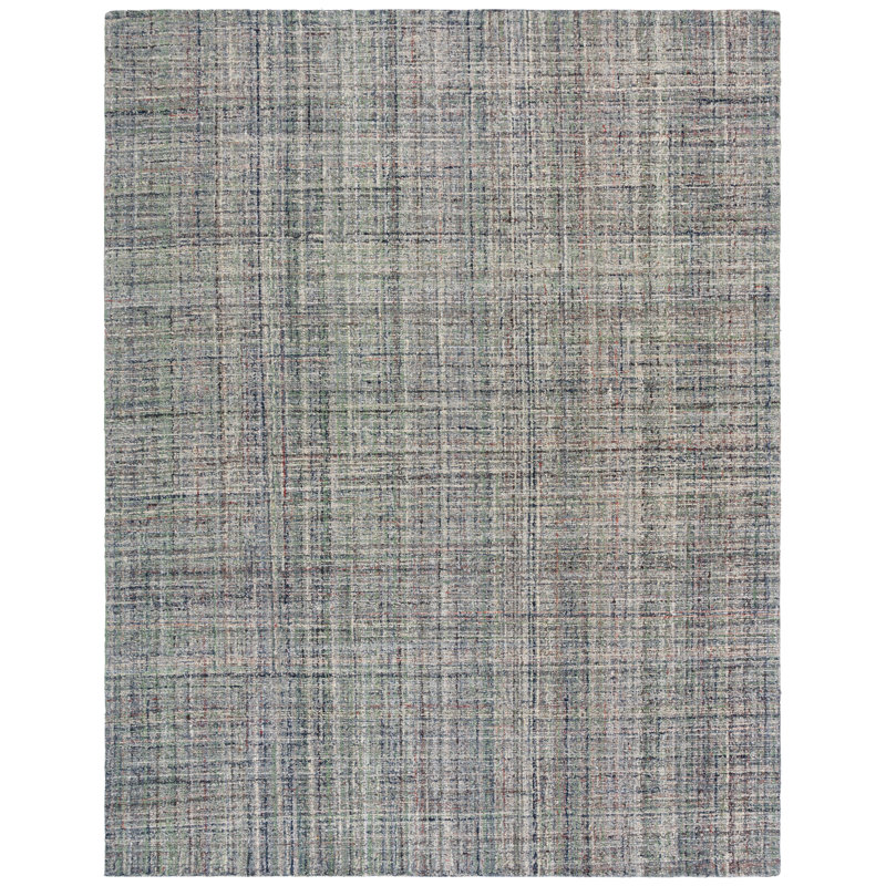 Abstract Hand Tufted Performance Solid Color Indoor Rug, Rectangle 4' x 6'