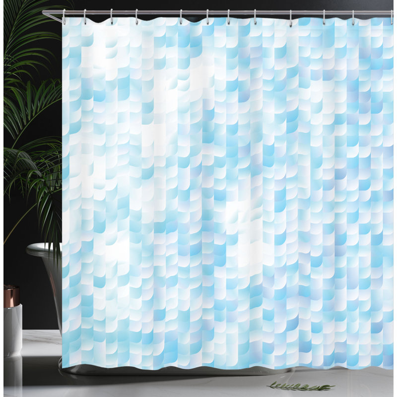 Shower Curtain with Hooks Included, 84" H x 69" W