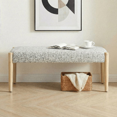 42'' W Modern Upholstered chenille Bench