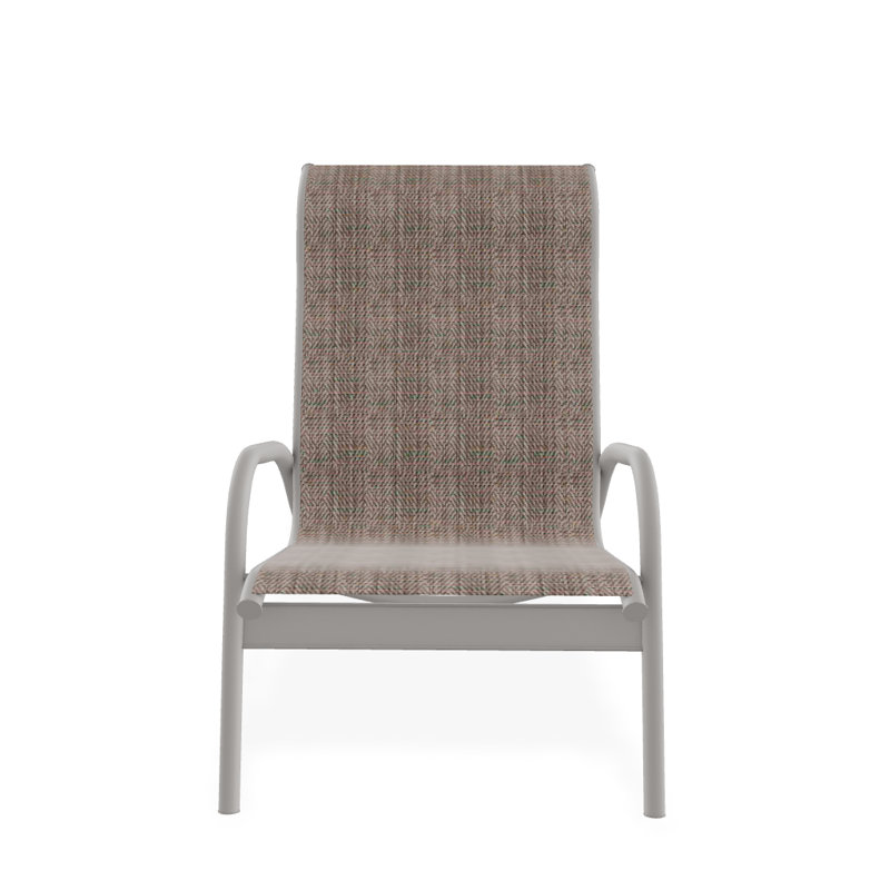 Beach Chair, Bailey Sand Stripe Sunbrella®, Textured Warm Gray