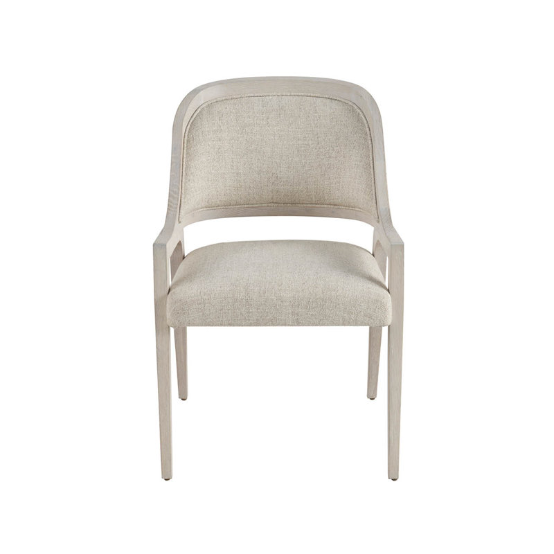 Avaline Upholstered Arm Chair, White Oak