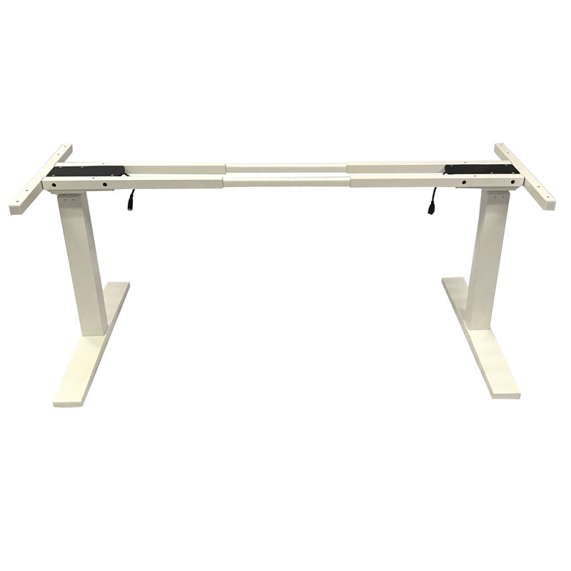 Ellen Adjustable Metal Base Standing Desk, White