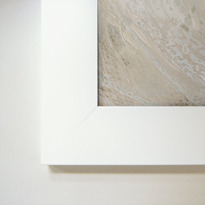 «Nature Swirl Square I», reproduction de peinture acrylique, H 31,5 po x l 31,5 po x P 1 po, Cadre blanc