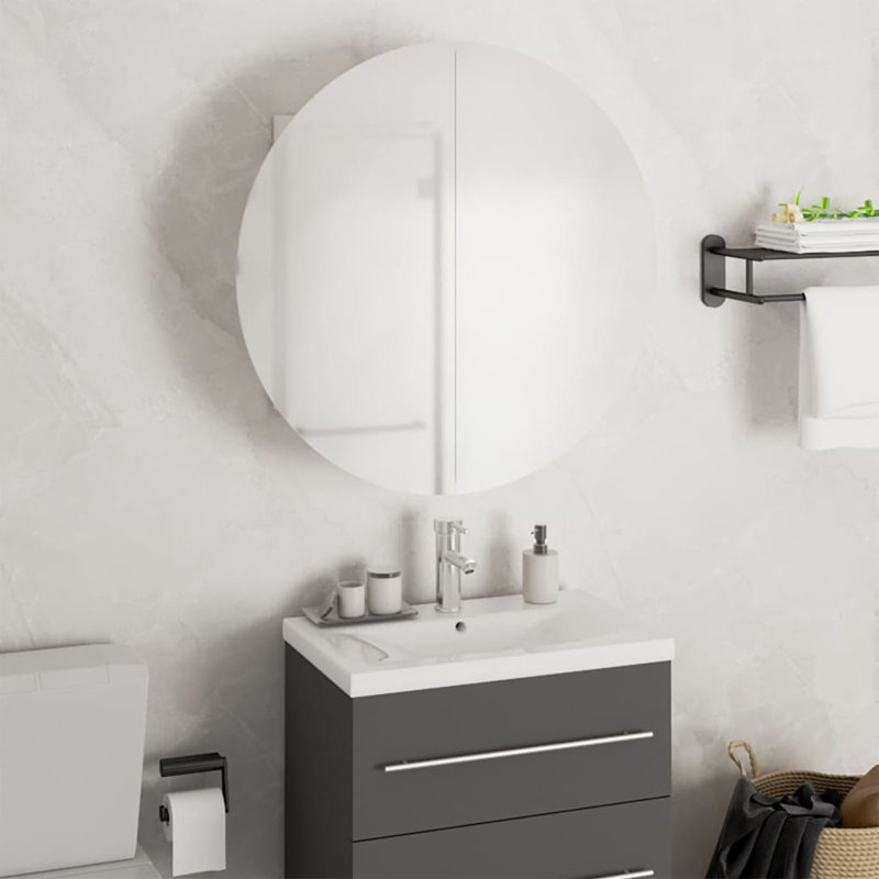 Adebisi Bathroom Cabinet, White, 70cm H x 47cm W x 17.5 cm D