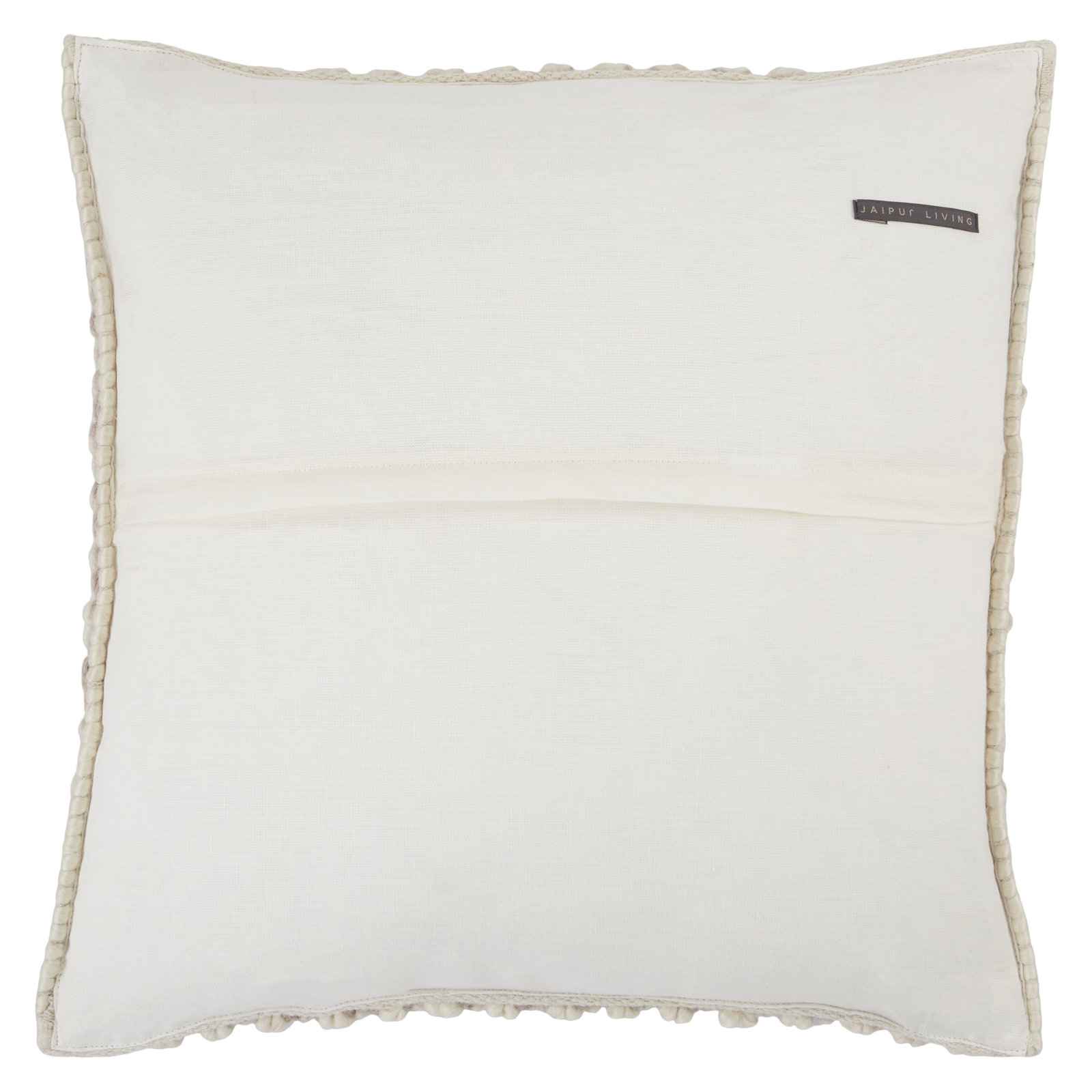 Toulon Embroidered Wool Throw Pillow, Light Taupe, Down