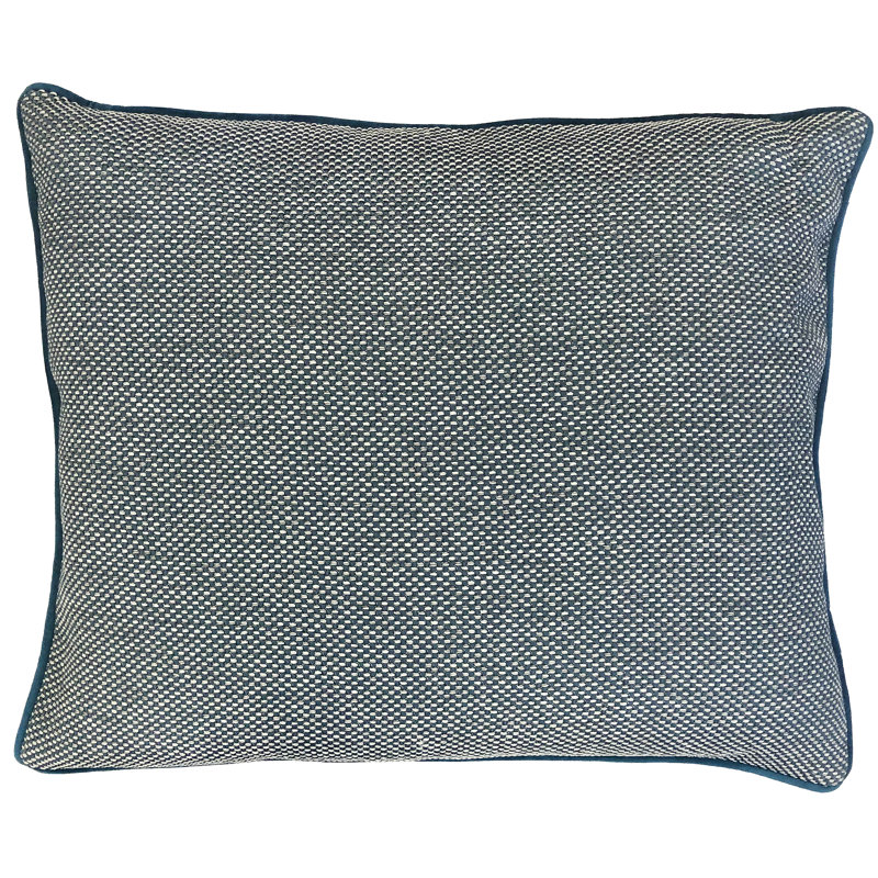 Feather Throw Pillow, Denim