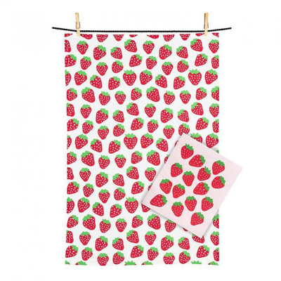 Strawberries & Kitchen Towel Set