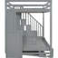 Lit gris avec espace de travail caché et élévateur hydraulique - Smart Choice-260734604