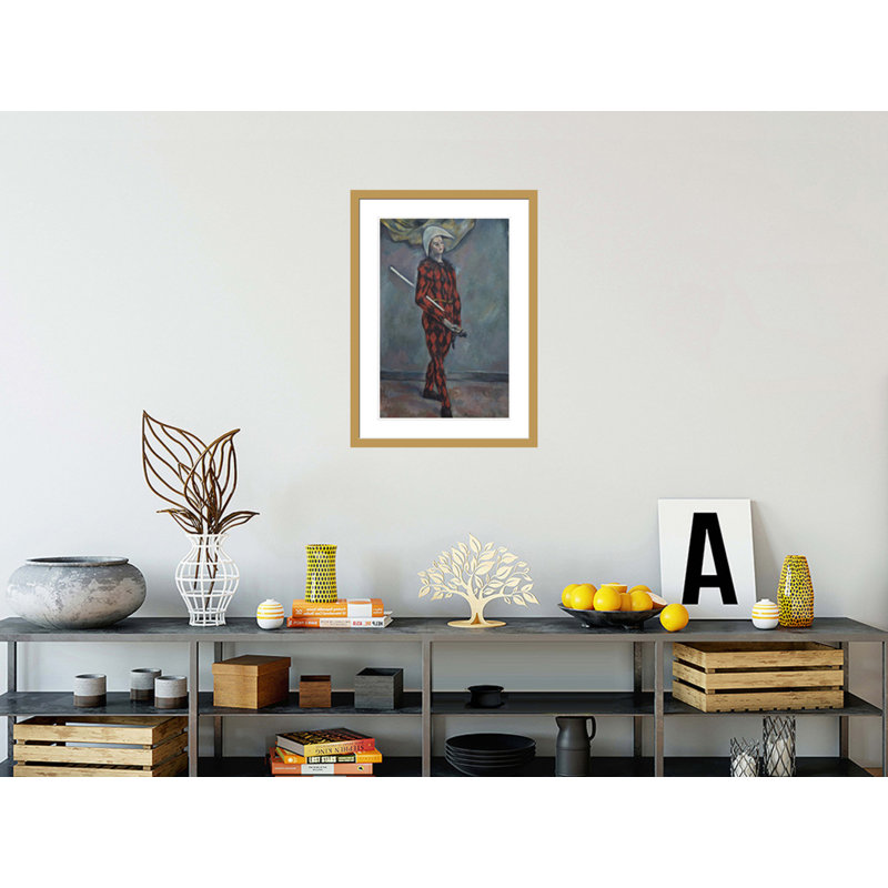 Harlequin par Paul Cézanne - estampe numérique encadrée, H 29,5 po x l 21,37 po