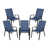 Structure noire / Coussin bleu
