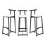 Ensemble de 3 tabourets de bar avec dossier pour la salle à manger (noir et blanc) avec tabourets de bar et îlot de cuisine