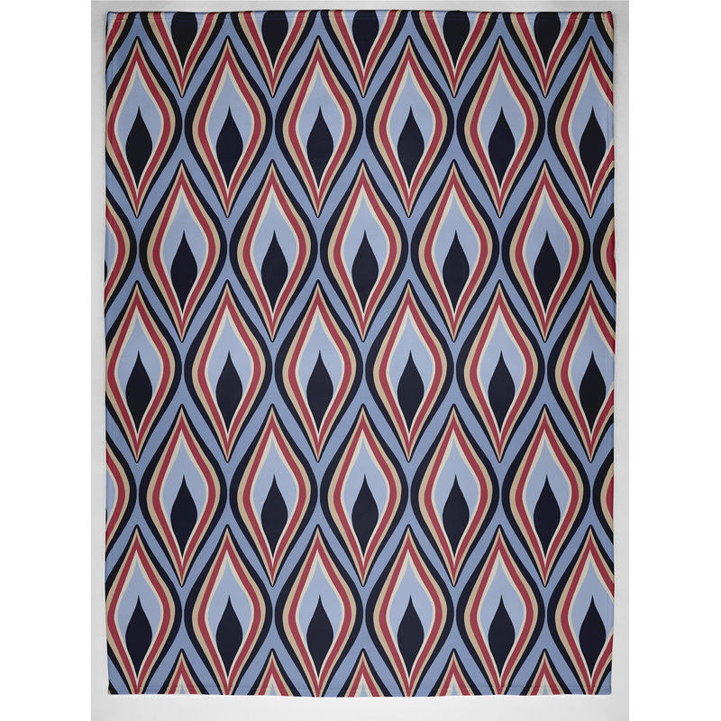 Honora Plain Weave / Muslin Throw Blanket, Blue