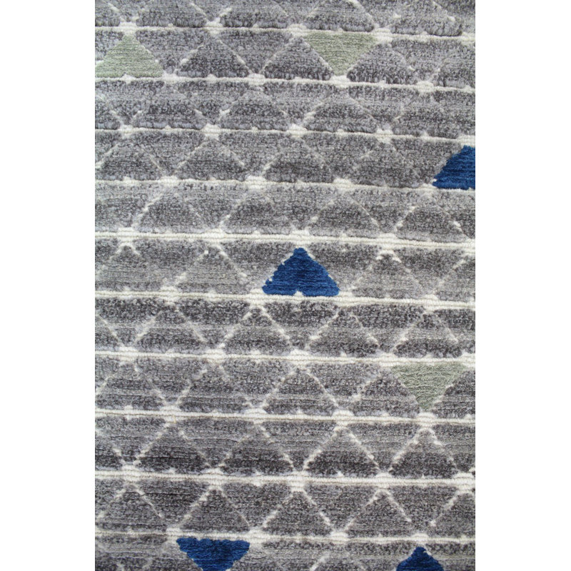 Tapis gris / bleu, Rectangle 6 pi x 9 pi